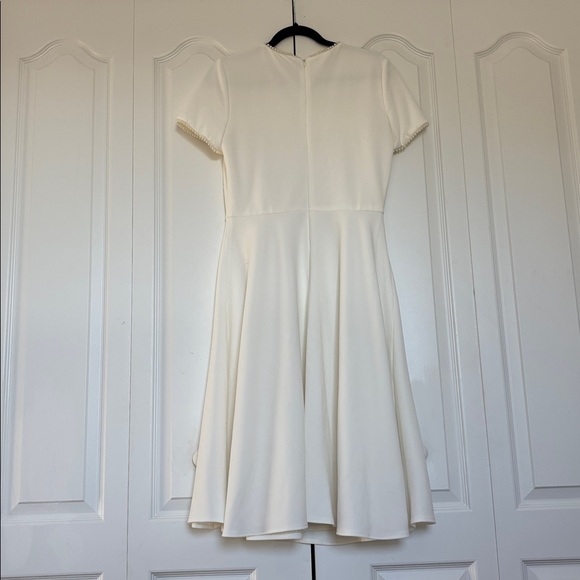 Gal Meets Glam Collection Victoria Pearly Trim Fit & Flare Dress - Picture 9 of 11